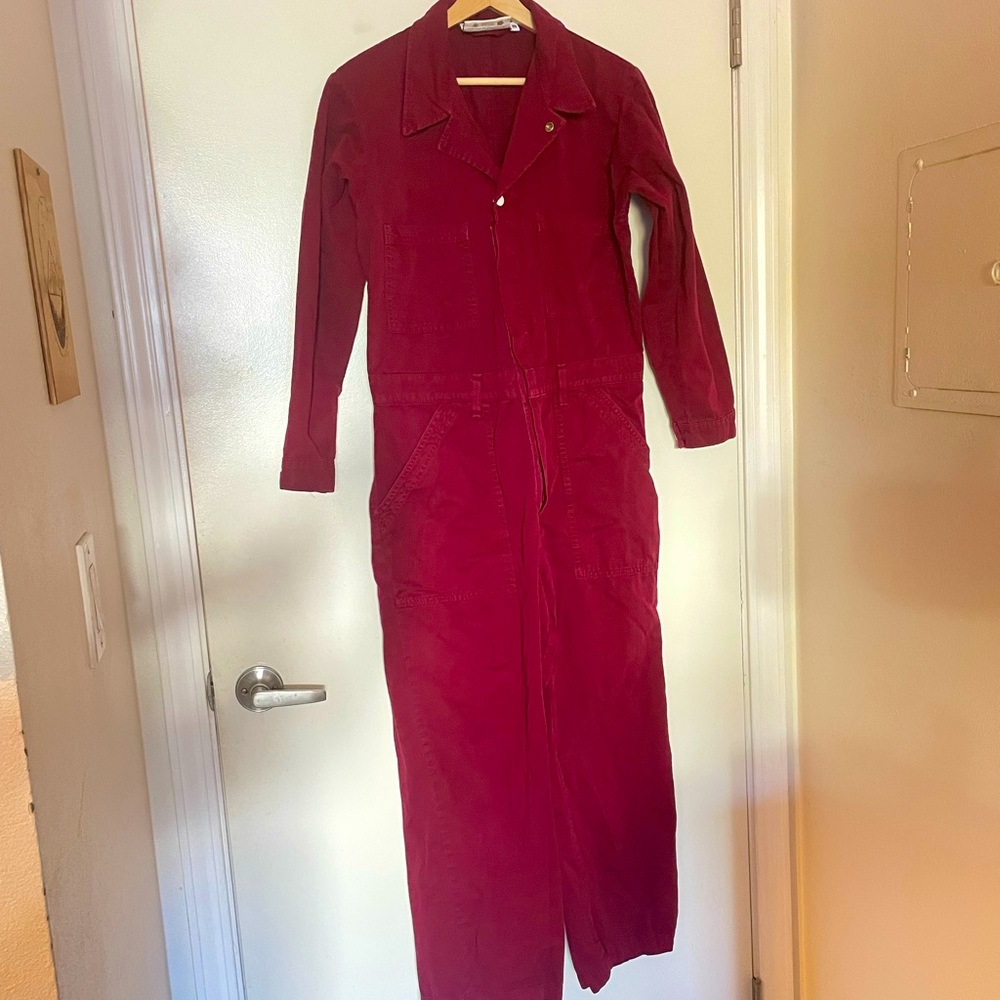 BIG BUD PRESS long sleeve coveralls in cranberry size Medium